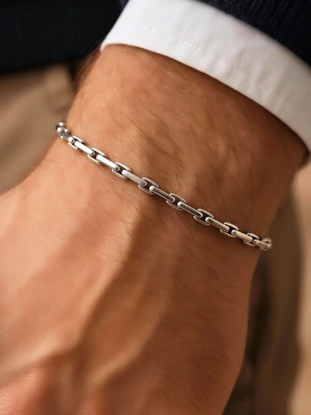 Silver-Tone Chain Bracelet